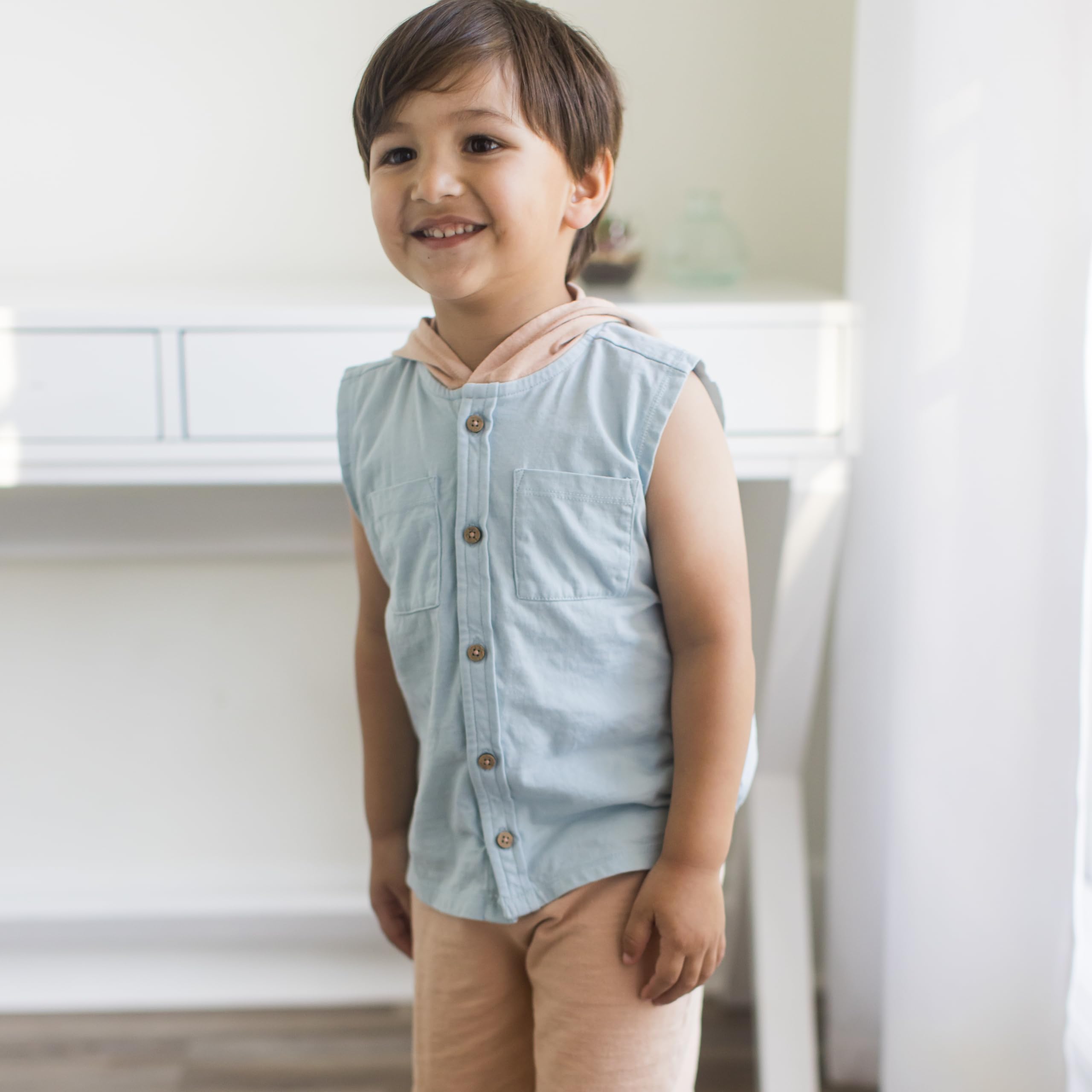 Burt's Bees Baby Baby Boys' Shirt and Pant Set, Top & Bottom Outfit Bundle, 100% Organic Cotton - Image 5