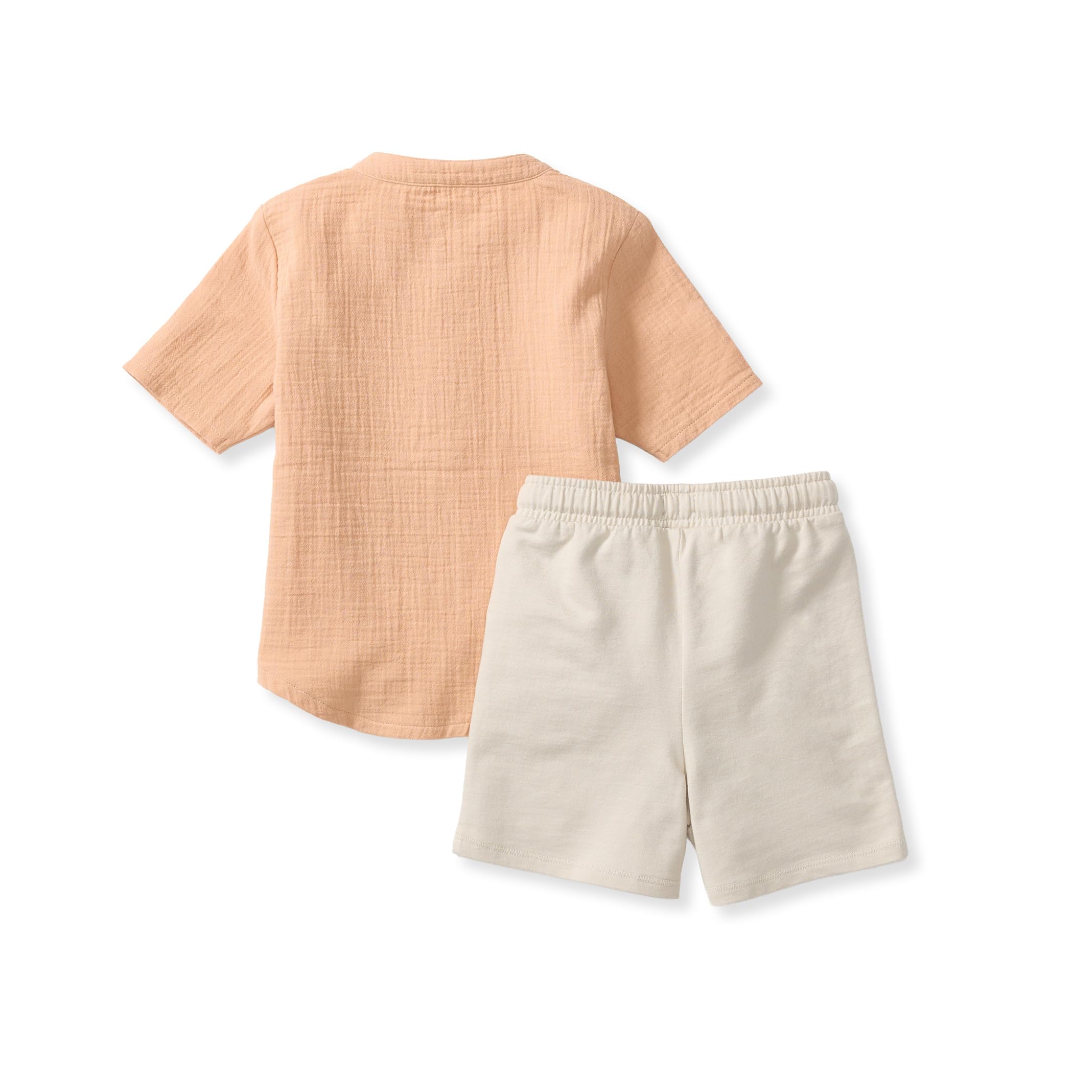 Burt's Bees Baby Baby Boys' Shirt and Pant Set, Top & Bottom Outfit Bundle, 100% Organic Cotton - Image 2