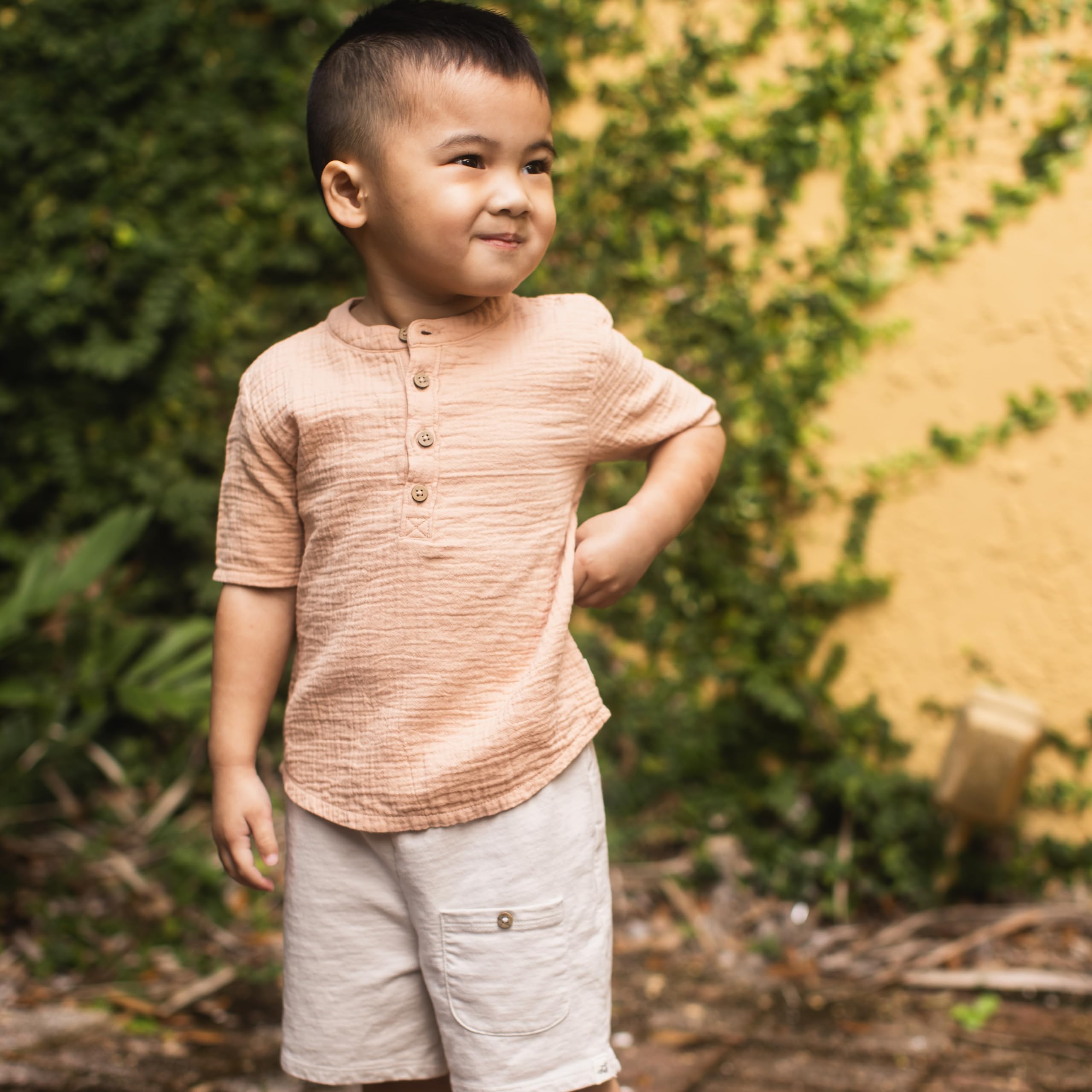 Burt's Bees Baby Baby Boys' Shirt and Pant Set, Top & Bottom Outfit Bundle, 100% Organic Cotton - Image 5