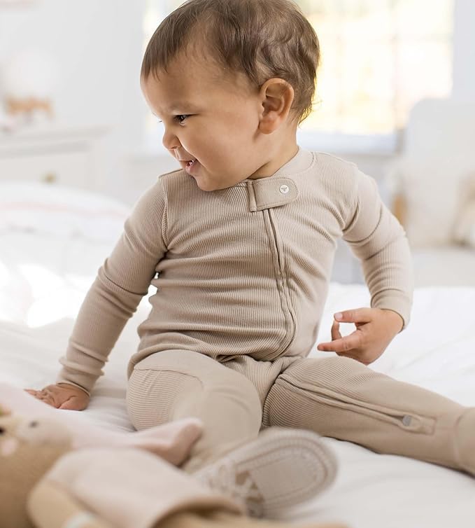 Burt's Bees Baby baby-boys Sleeper Pjs, 100% Organic Cotton, One-piece Footie, Zip Up Jumpsuit, Snug Fit Pajamas - Image 4
