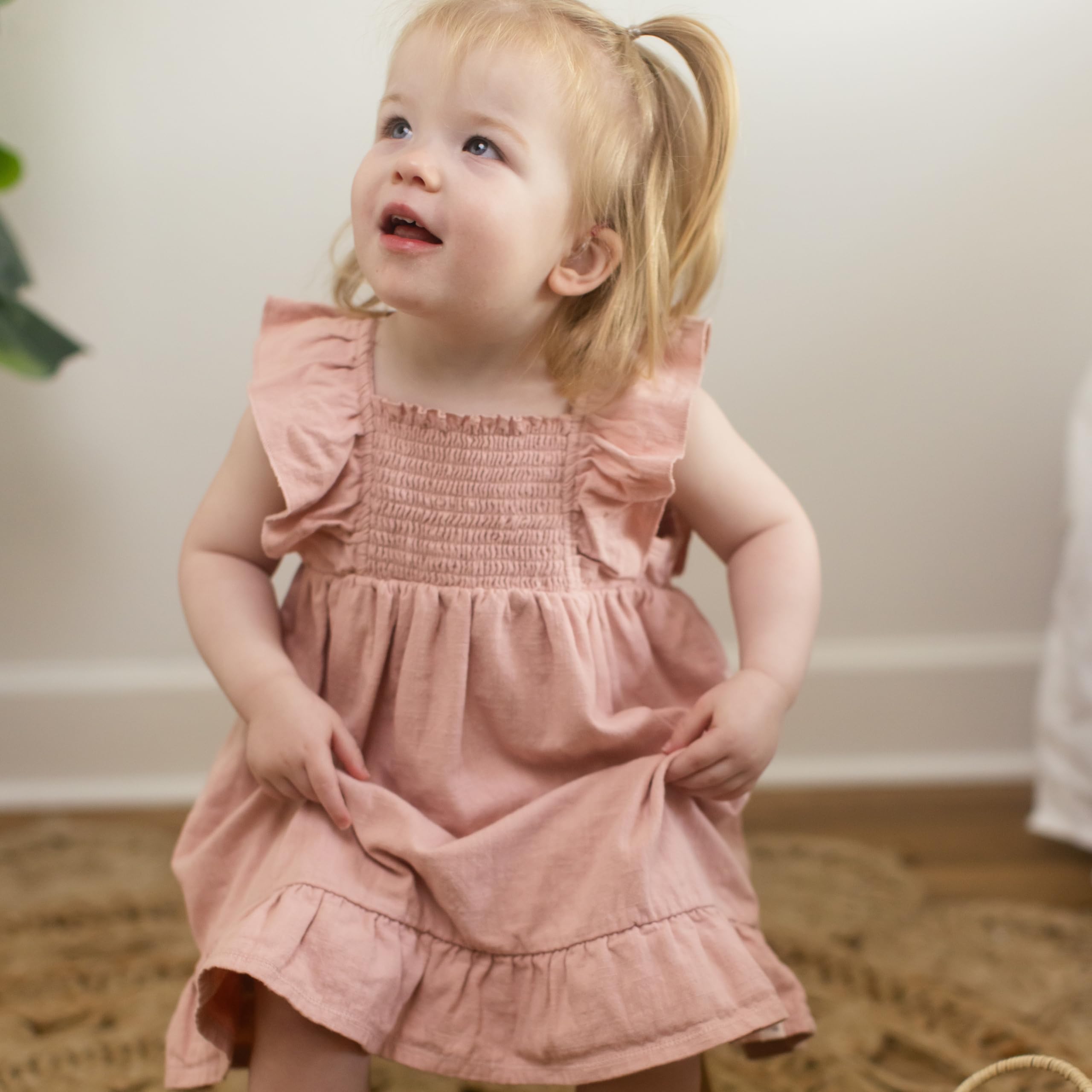 Burt's Bees Baby Baby Girls' Dress and Pantie Set, Infant & Toddler, Short & Long-Sleeve, 100% Organic Cotton - Image 3