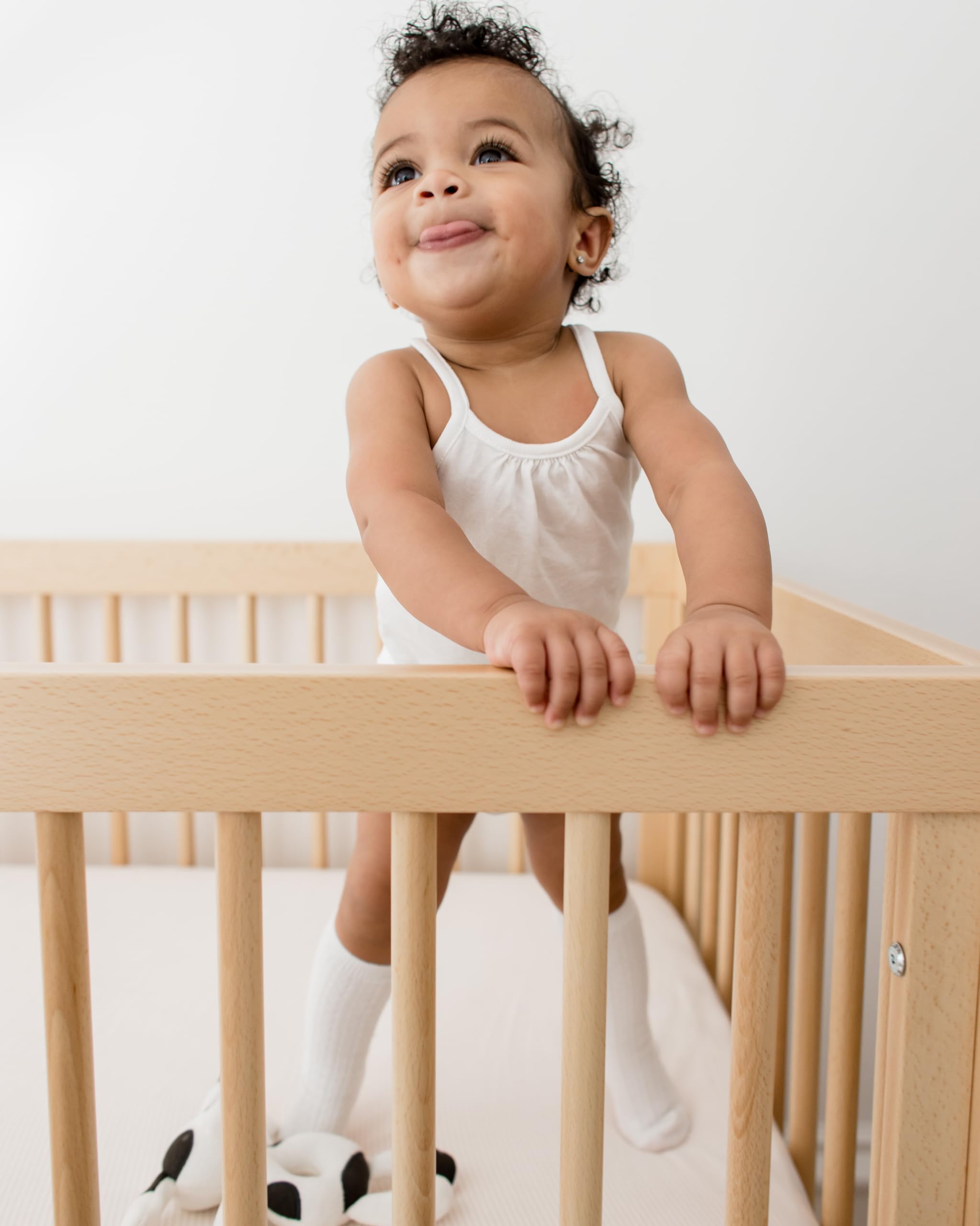 Burt's Bees Baby Baby Girls Knee High Organic Cotton Cable Knit - Image 3