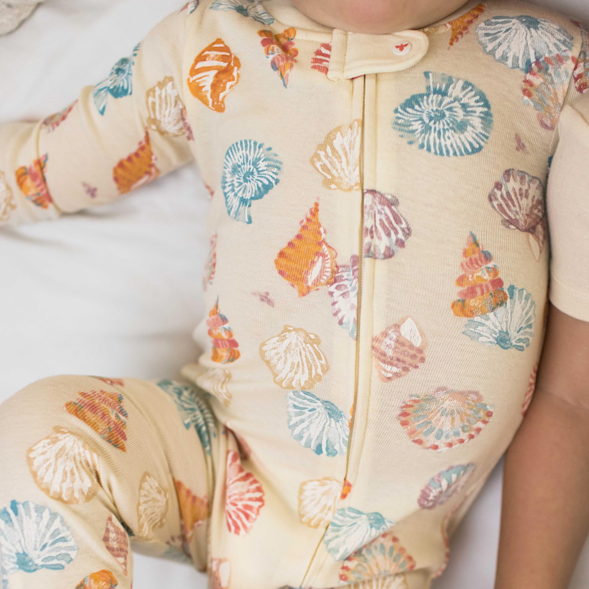 Burt's Bees Baby Baby Girls' Pajamas Sleep and Play, Soft 100% Organic Cotton One-piece Pj With Non-slip Bee Grip Footies, Newborn Essentials - Image 3