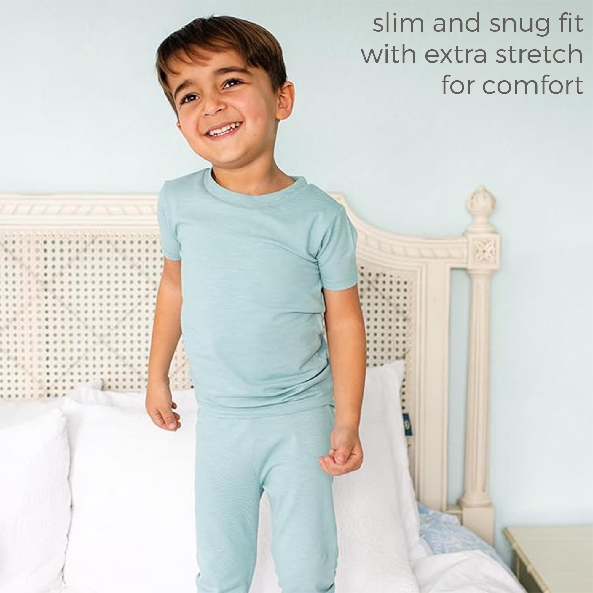 Burt's Bees Baby Baby Honeysoft 2-piece Pajamas, Jersey Slub Short Sleeve Tee and Pant Pj Set – Organic Cotton & Lyocell Blend - Image 6