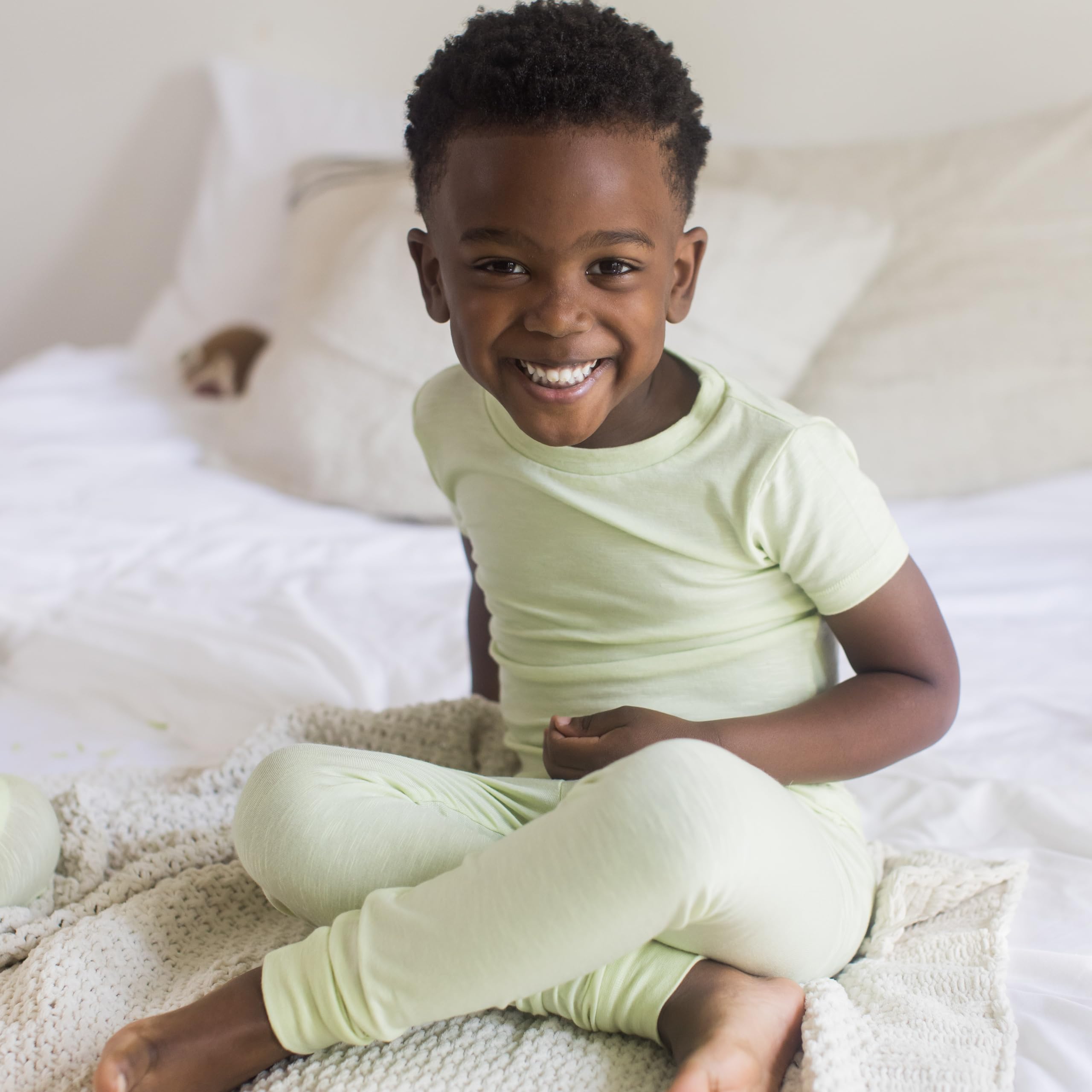 Burt's Bees Baby Baby Honeysoft™ Lyocell Pajamas - Tee and Pant 2-piece Pj Set, Snug Fit Pjs, Sizes 12m-12y - Image 3