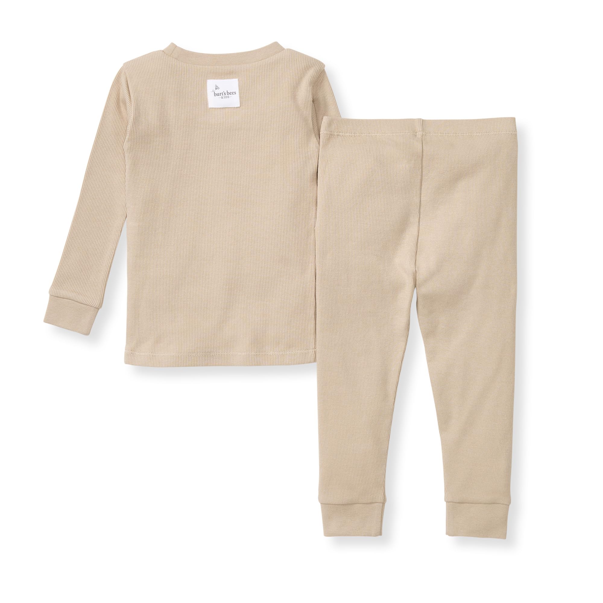 Burt's Bees Baby Boys' 2-Piece Long Sleeve Tee and Pants Organic Cotton Pajama Set - Image 2