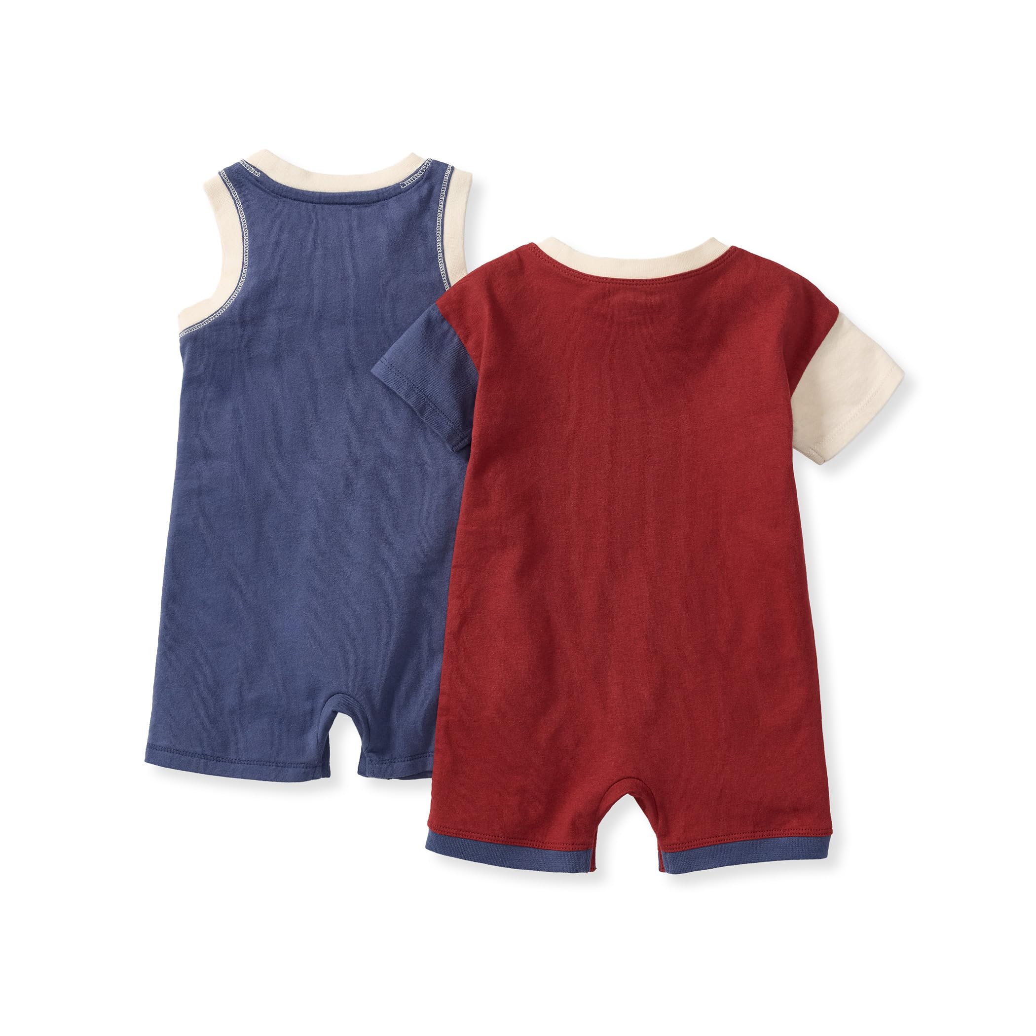 Burt's Bees Baby Boys Romper, 100% Organic Cotton One-piece Jumpsuit Short Or Long Sleeve Shortall Coverall - Image 2