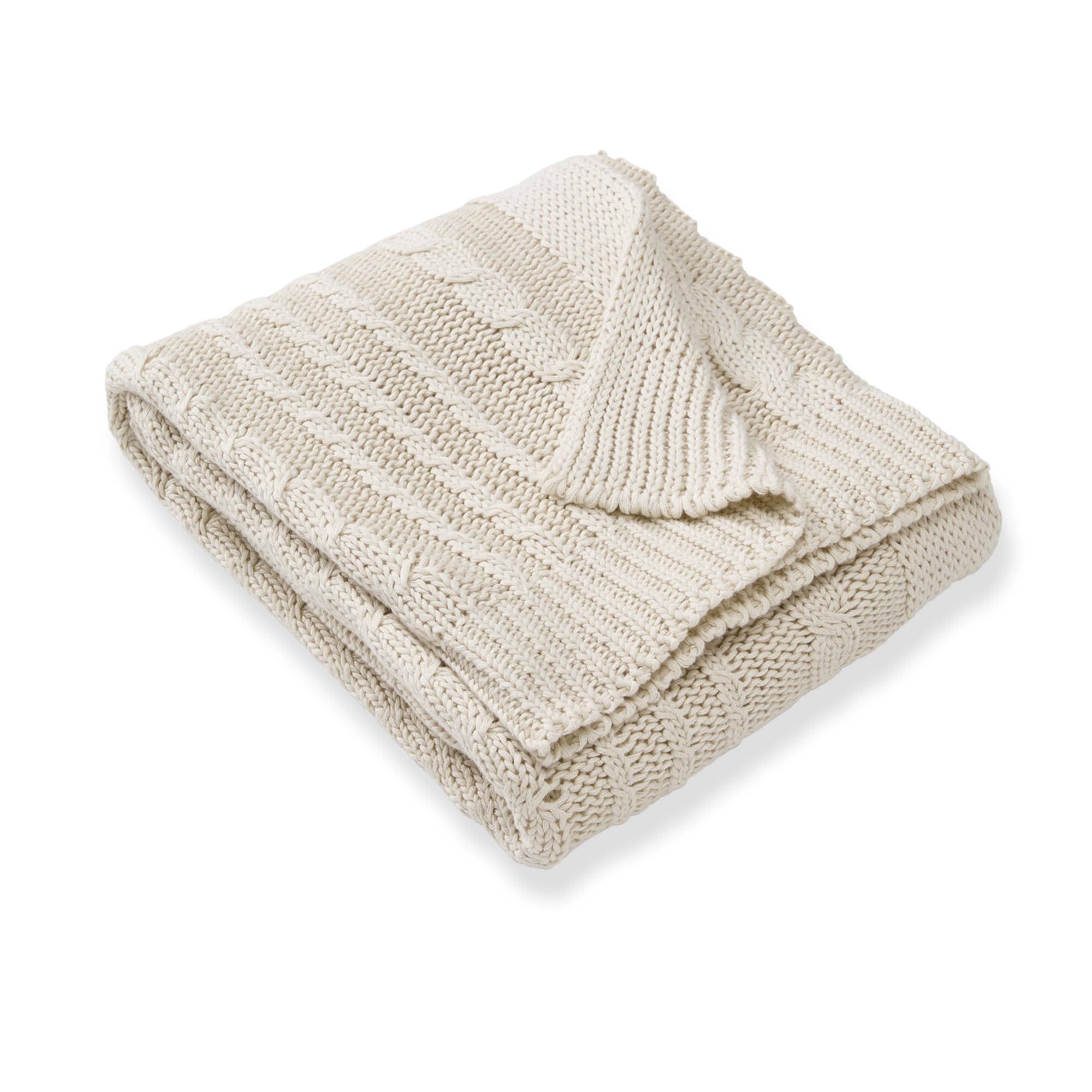 Burt's Bees Baby Infant Blanket, Cable Knit, Made with 100% Soft Breathable Organic Cotton, Nursing Blankets, Machine Wash Baby Newborn Essentials, Size 30 x 40 Inch - Image 2