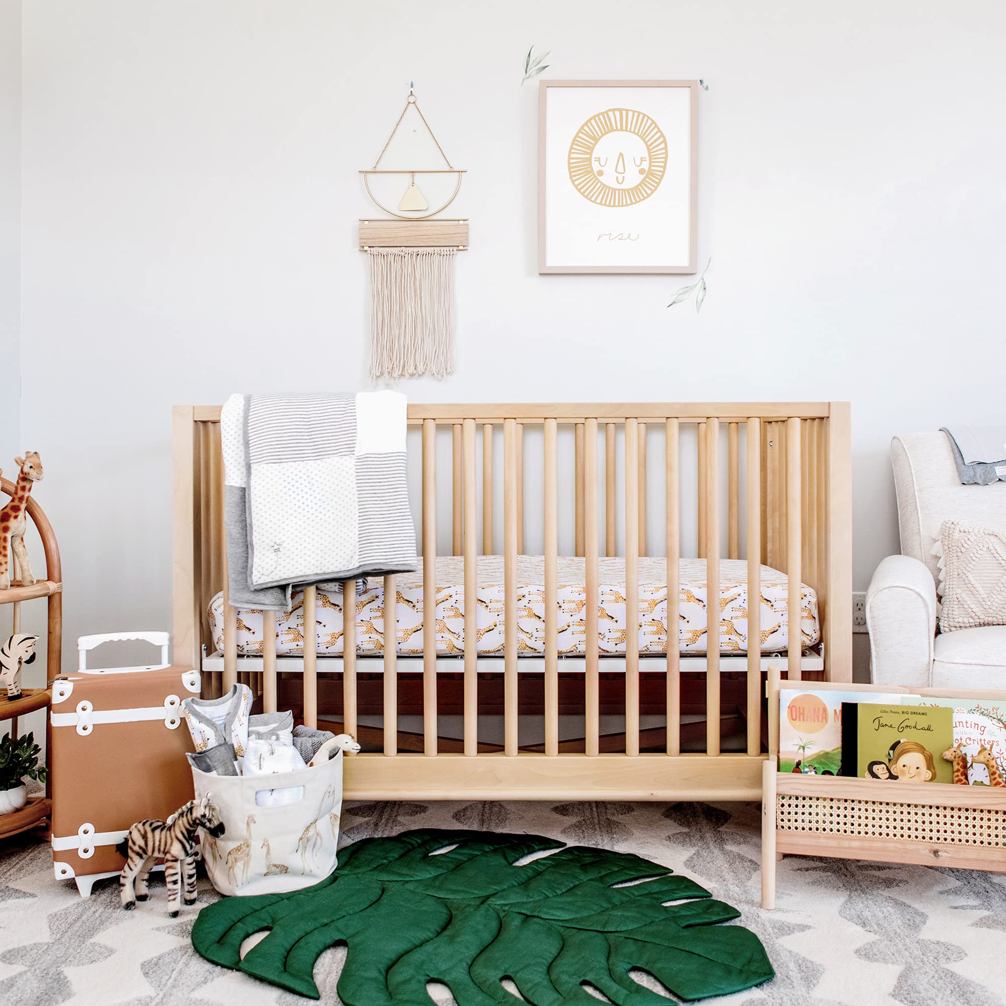 Burt's Bees Baby Reversible Blanket, Nursery, Stroller & Tummy-Time Organic Jersey Cotton Quilted Infant & Toddler Bedding - Image 6