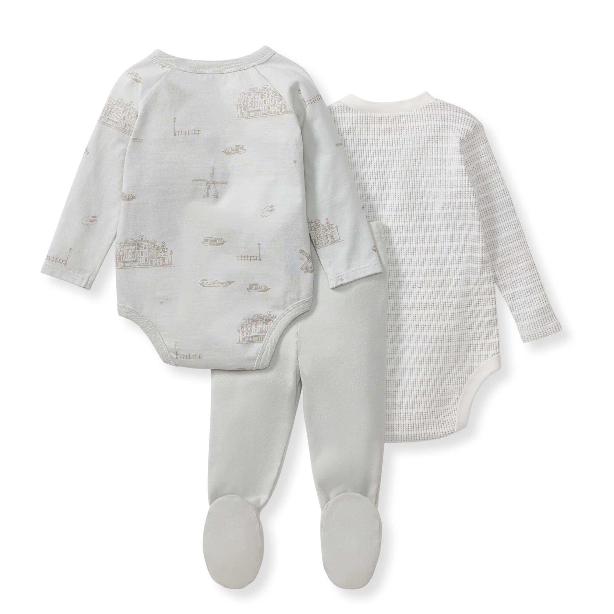 Burt's Bees Baby Unisex 3-Piece Bodysuit and Pant Set, 100% Organic Cotton Infant Outfit - Image 2