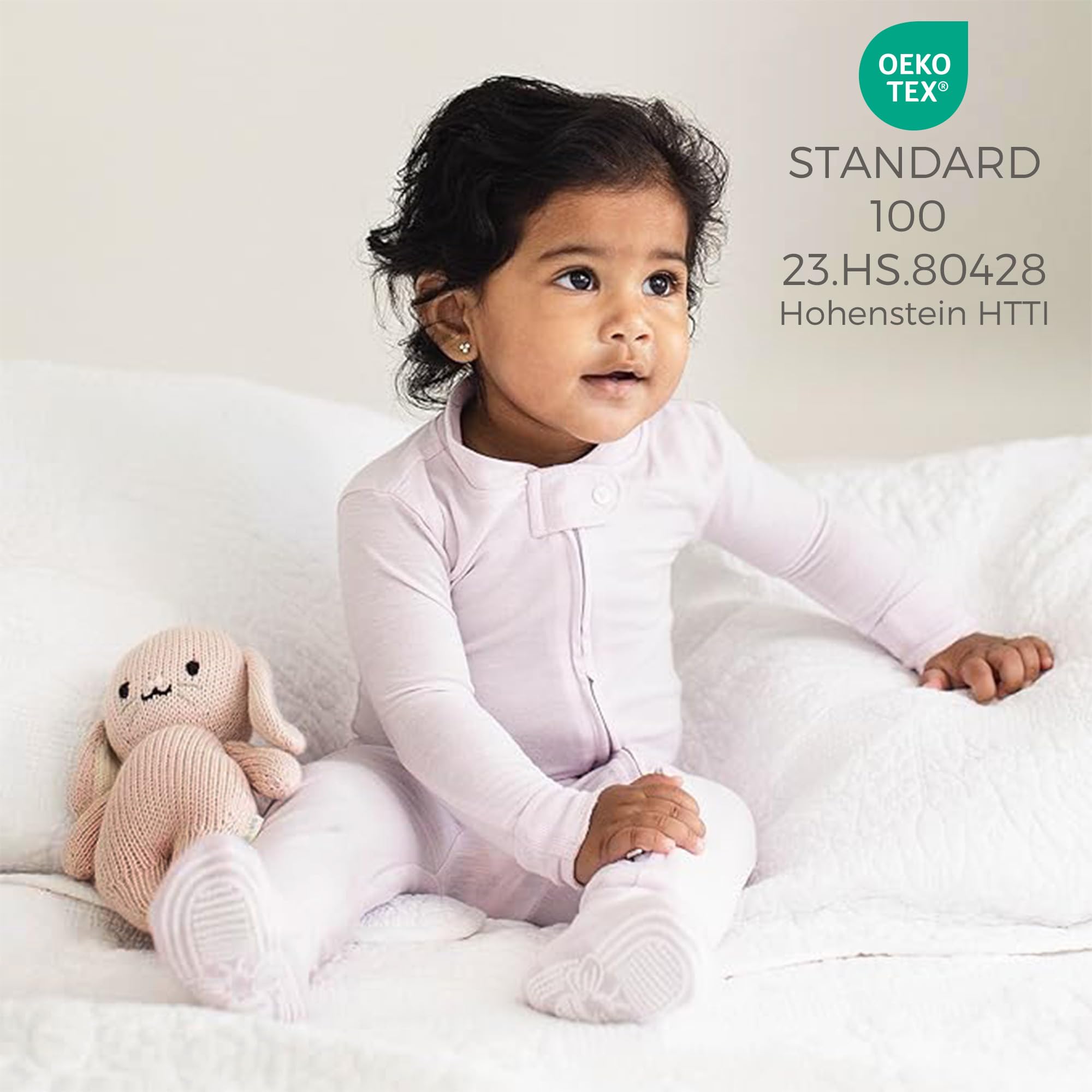 Burt's Bees Baby unisex-baby Honeysoft Sleeper Pajamas, Zip Front Non-slip Footed Footie Pjs, Organic Cotton & Lyocell - Image 4
