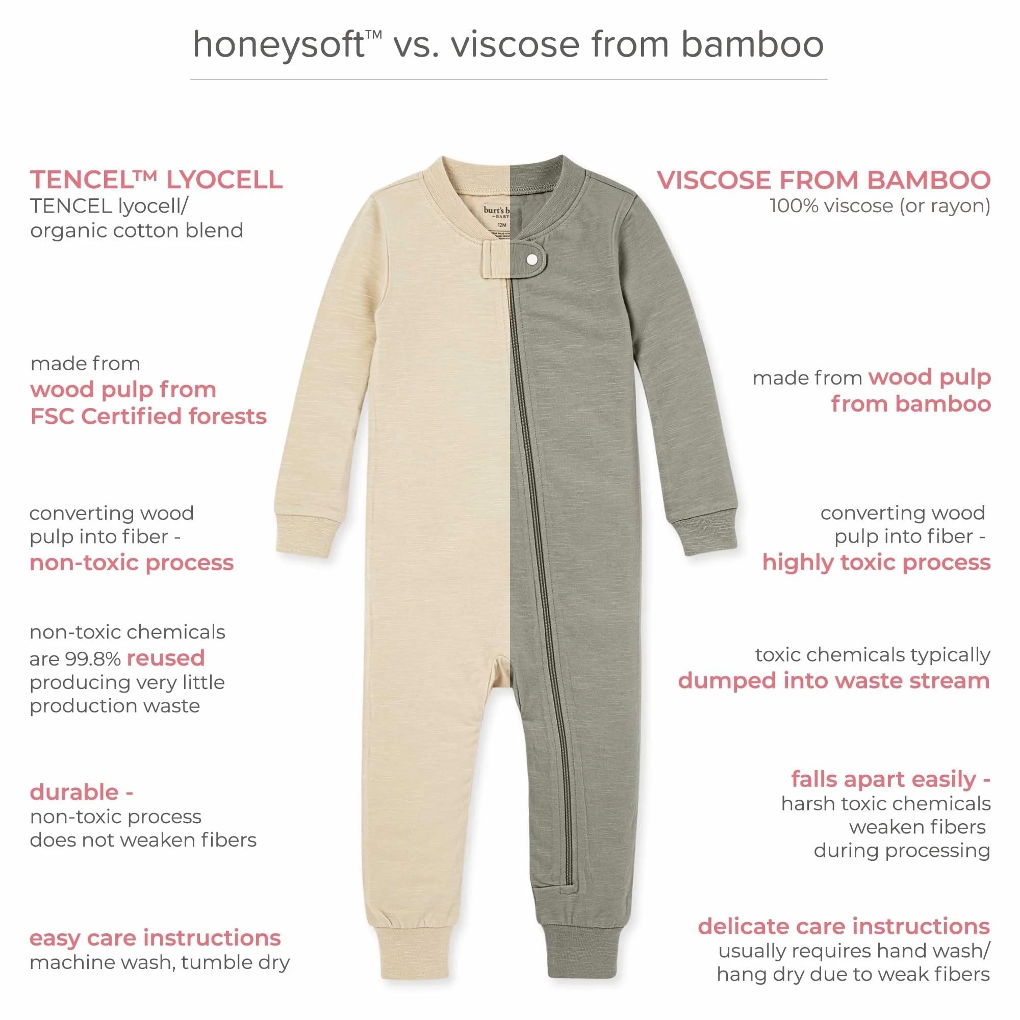 Burt's Bees Baby unisex-baby Honeysoft Sleeper Pajamas, Zip Front Non-slip Footed Footie Pjs, Organic Cotton & Lyocell - Image 7