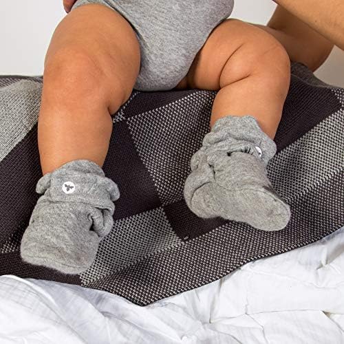 Burt's Bees Baby Unisex Booties Organic Cotton Newborn Essentials Shoes for Infants - Image 3