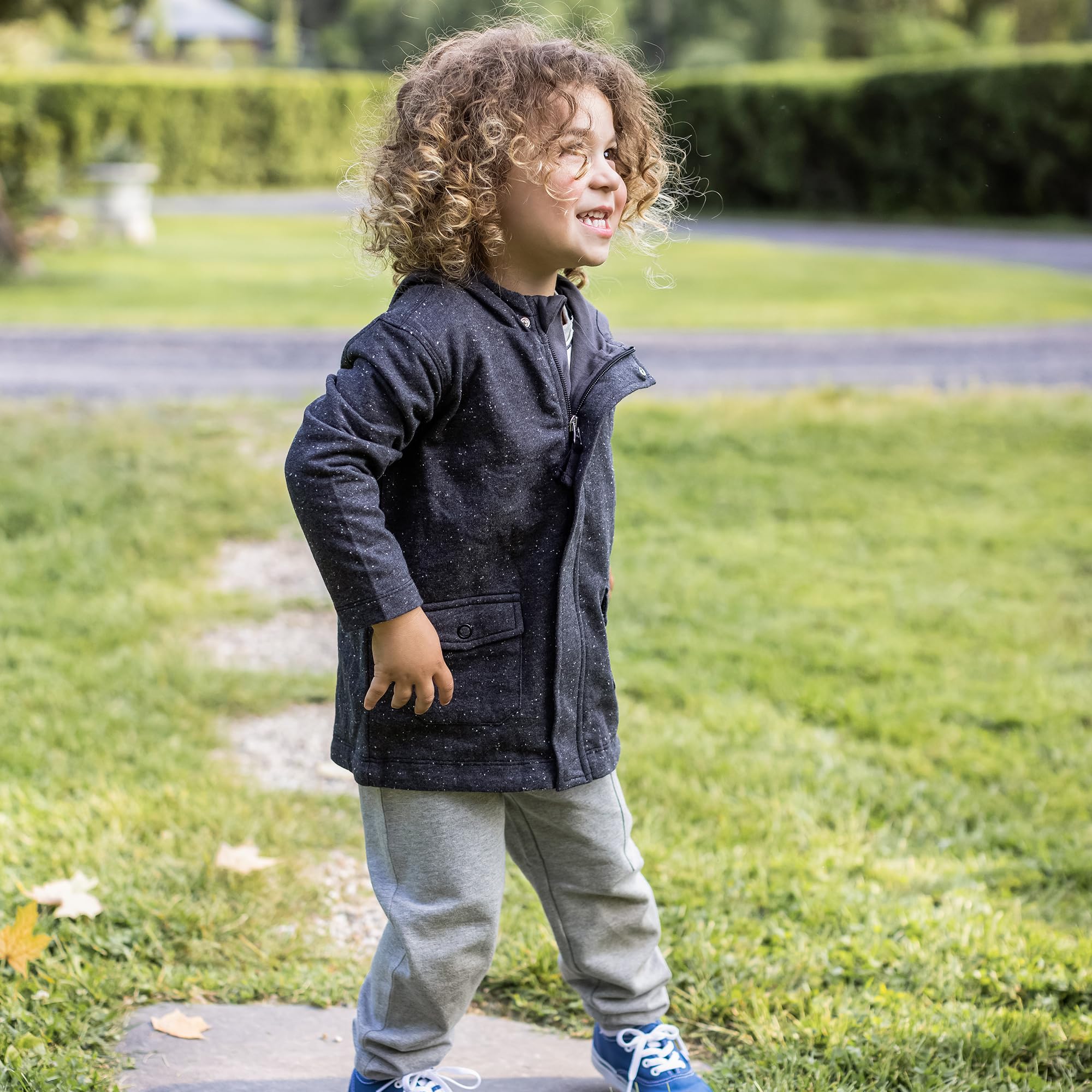 Burt's Bees Baby Unisex Jacket, Lightweight Zip-up Sweatshirt Hooded Coat or Vest, Organic Cotton - Image 3