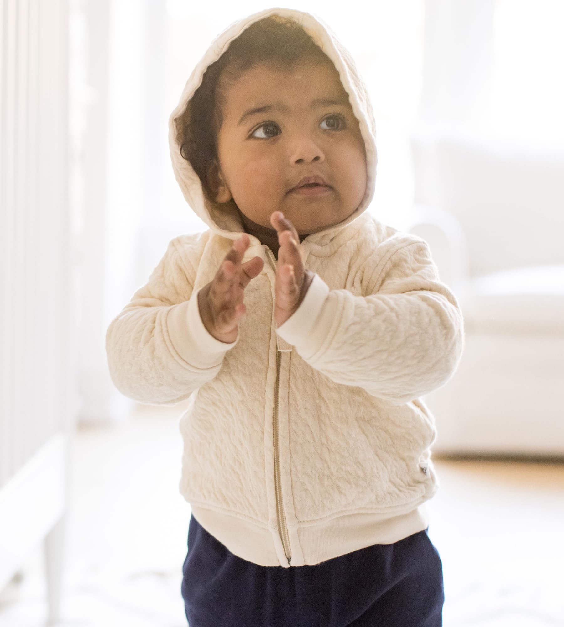 Burt's Bees Baby Unisex Jacket, Lightweight Zip-up Sweatshirt Hooded Coat or Vest, Organic Cotton - Image 3