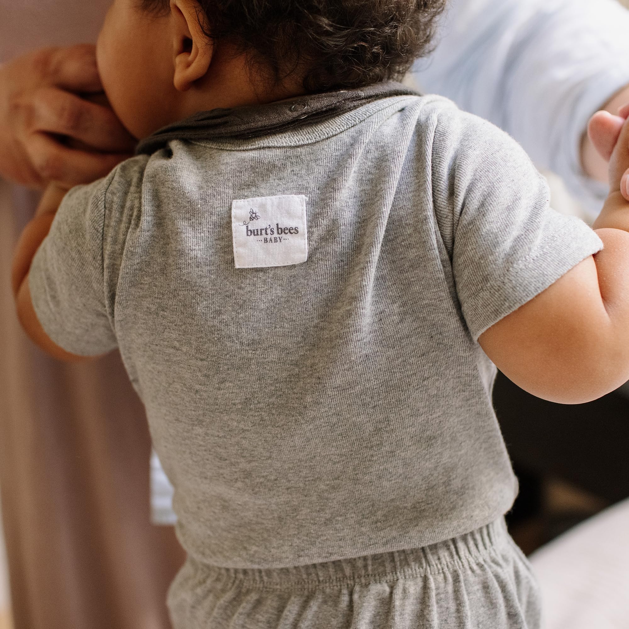 Burt's Bees Baby Unisex Short Sleeve Organic Cotton Bodysuits, 3-Pack - Image 4