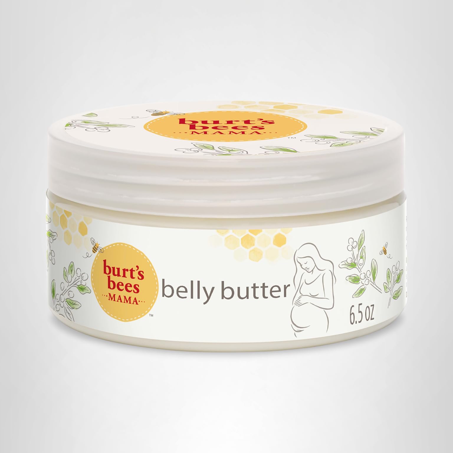 Burt's Bees Mama Belly Butter Stretch Mark Cream for Pregnancy Massages Body & Reduces Scar Appearance, Prenatal & Postnatal Tummy Skin Care, Shea Butter & Vitamin E Rich Formula, 6.5 Oz Tub - Image 14