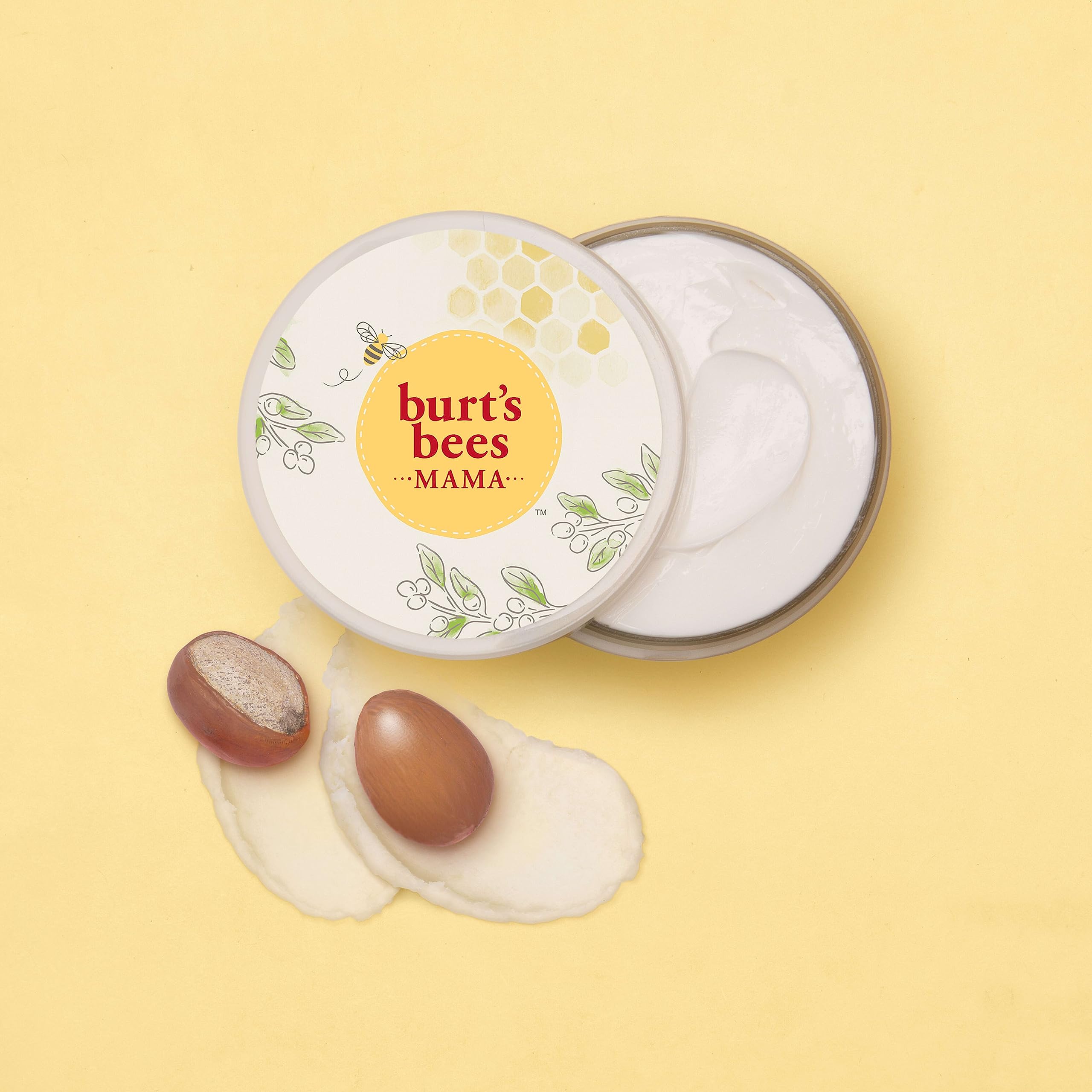 Burt's Bees Mama Belly Butter Stretch Mark Cream for Pregnancy Massages Body & Reduces Scar Appearance, Prenatal & Postnatal Tummy Skin Care, Shea Butter & Vitamin E Rich Formula, 6.5 Oz Tub - Image 9