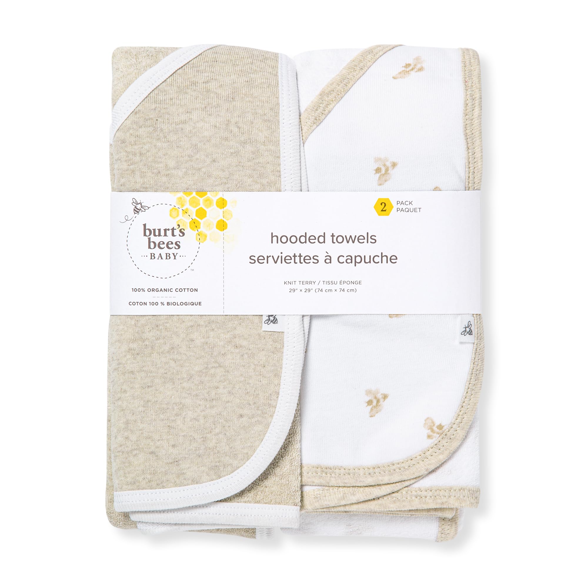 Hooded Towels, Absorbent Knit Terry, Super Soft Single Ply, 100% Organic Cotton - Image 2